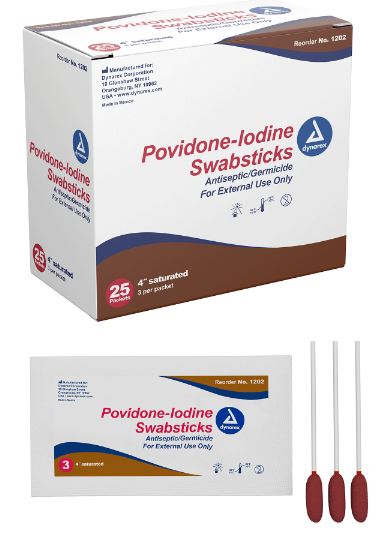 Prep Swabstick PVP Iodine 10% 3's
