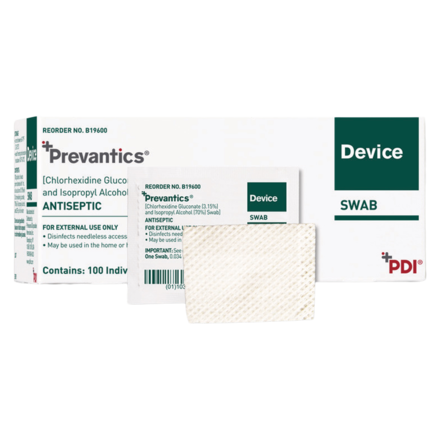 Prevantics Device Swab 1.59 in x 1.31 in 100/Bx