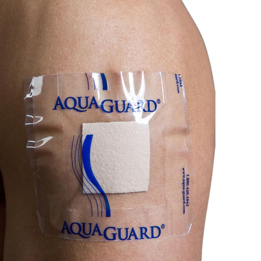 AquaGuard Moisture Barrier Wound Dressing Cover, 9" x 9" 7/Pk