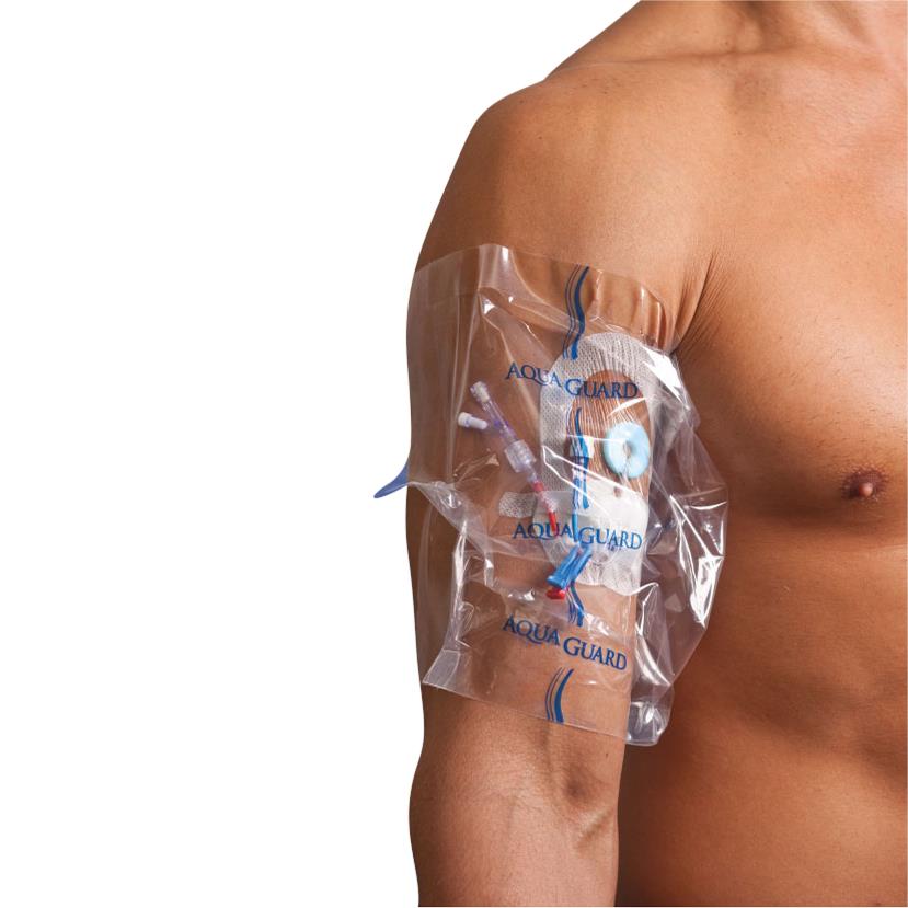 AquaGuard Moisture Barrier Wound Dressing Cover, 9" x 9" 7/Pk