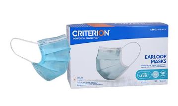 Mask Procedure ASTM Level 1 Pleated Flat Blue