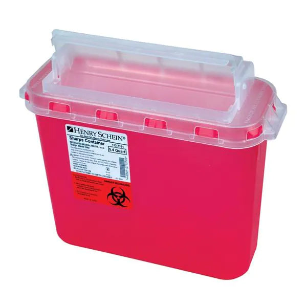 Sharps Container 5.4qt Polypropylene Red