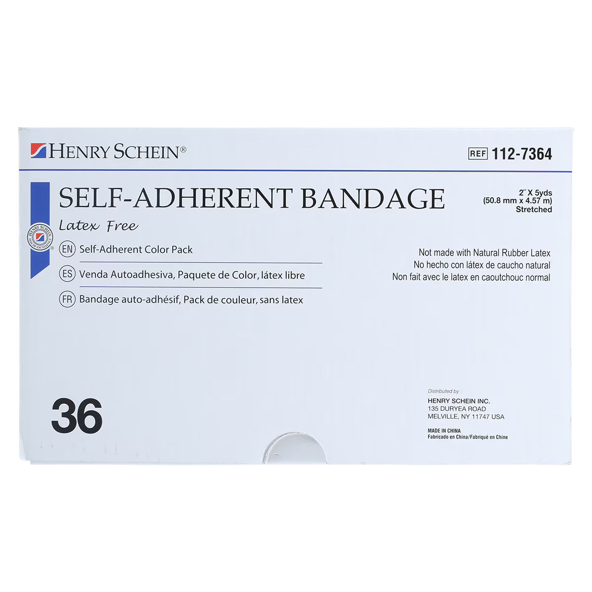 Self-Adherent Bandage Non-Woven Fabric 2"x5yd Assorted Non-Sterile 36/Bx