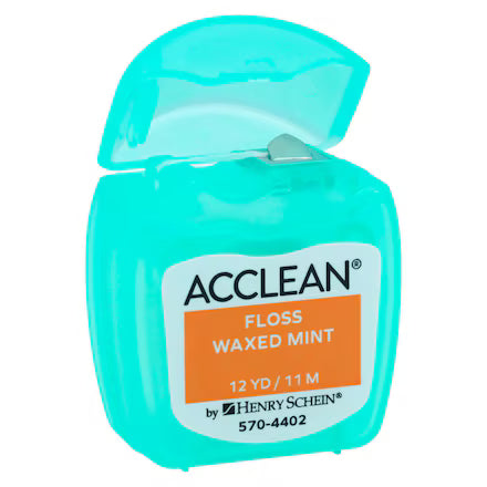 Acclean Floss Waxed 12 Yards Mint Patient Size 72/Box