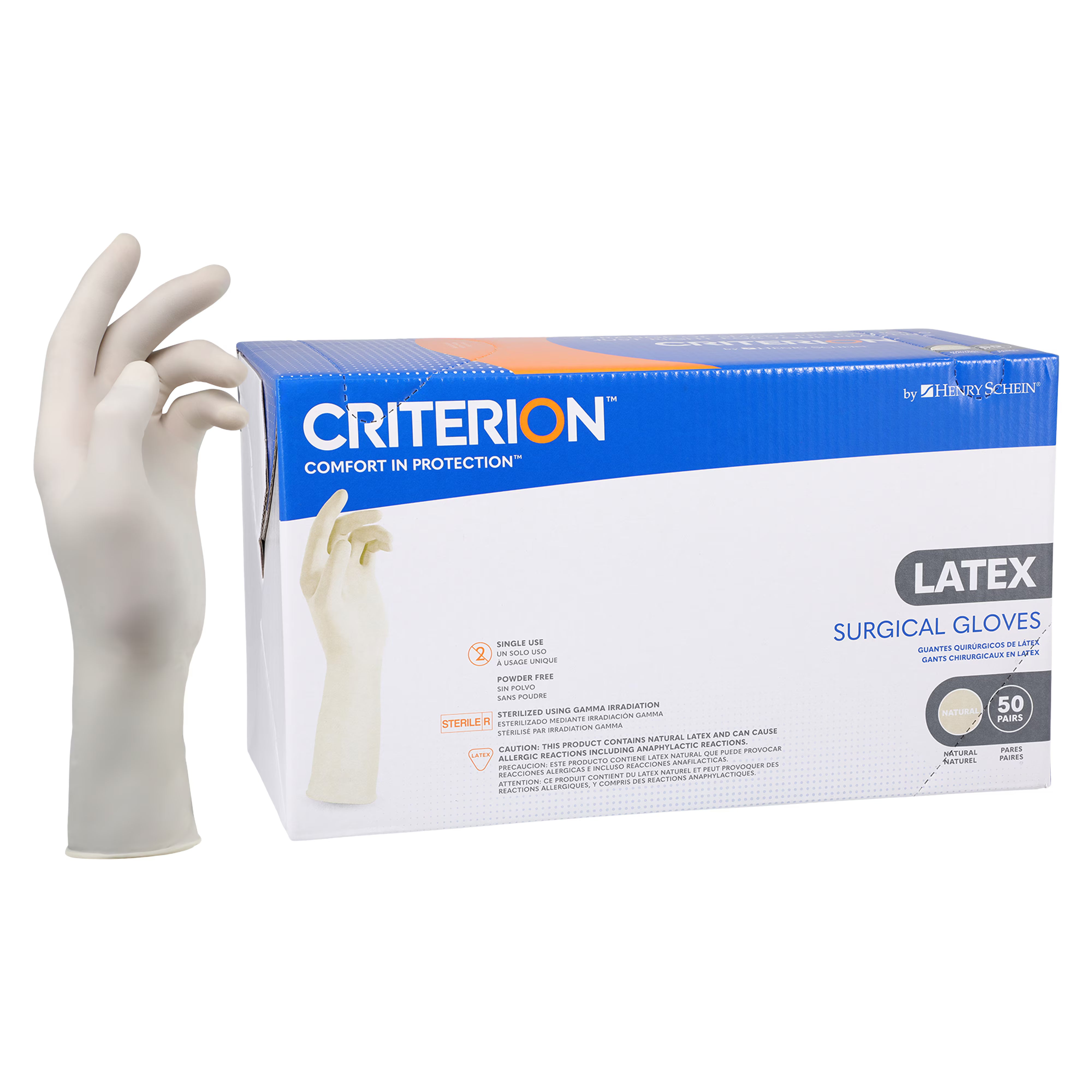 Criterion Latex Surgical Gloves Natural