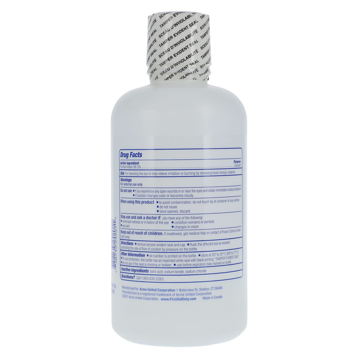Eyewash Emergency Flush Solution 32oz Bottle