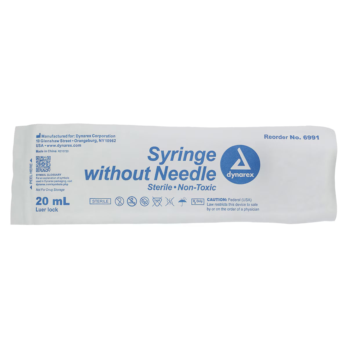 Luer Lock Syringe 20cc Low Dead Space 50/Bx