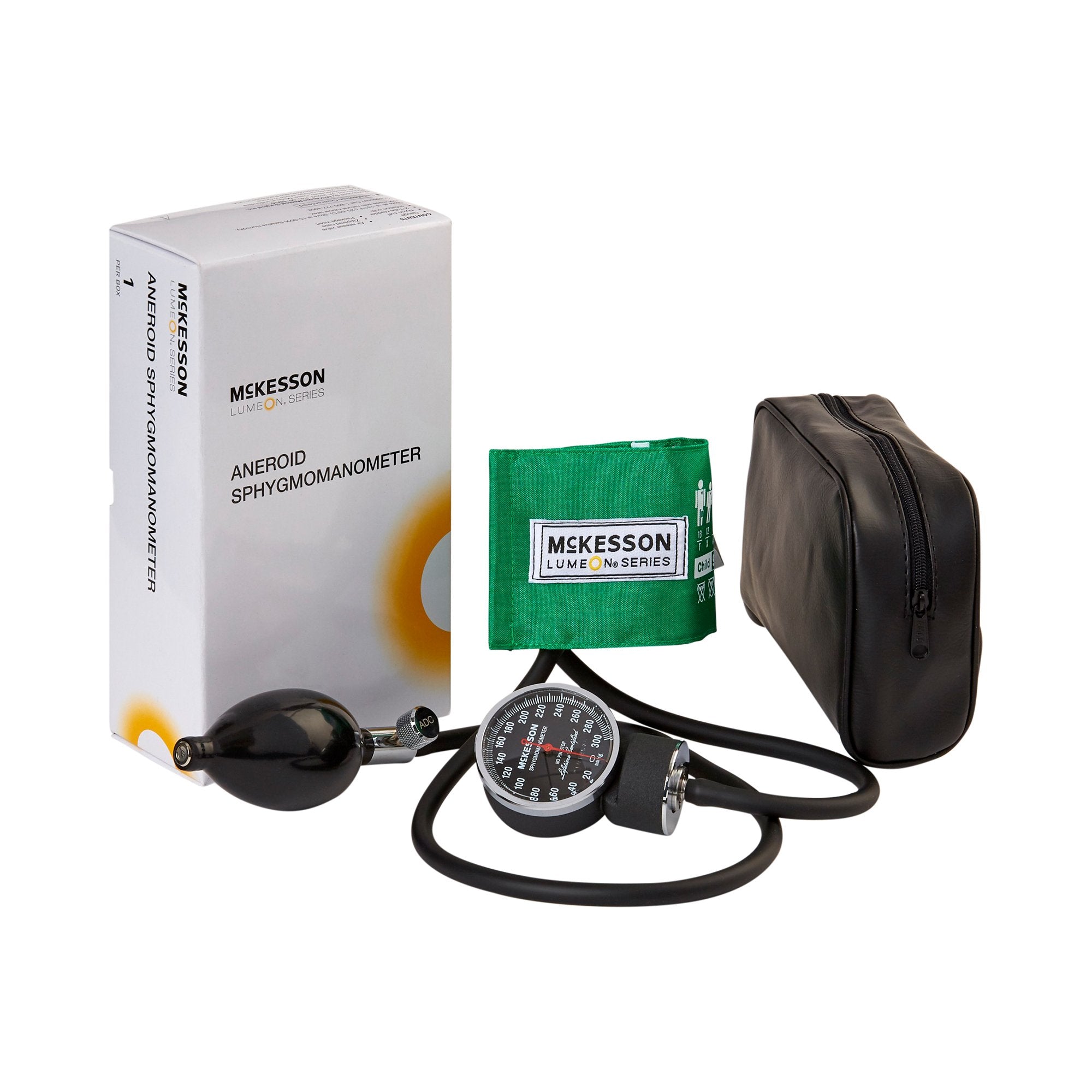 Aneroid Sphygmomanometer Unit McKesson LUMEON™ Pediatric Cuff Arm Nylon Cuff 13 - 19.5 cm Pocket Aneroid