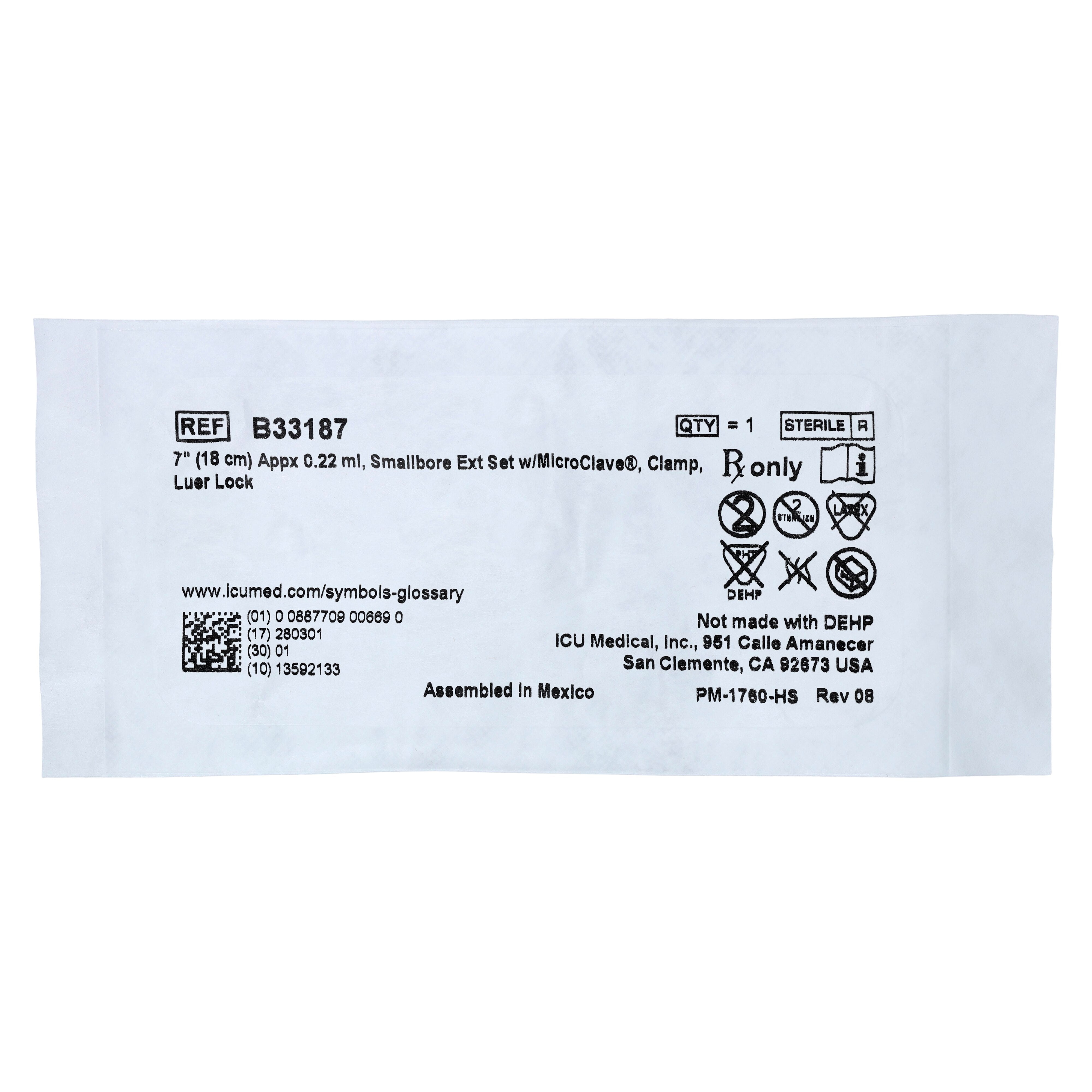 IV Extension Set 7" Luer Lock