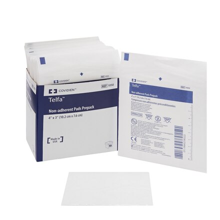 Telfa Ouchless Cotton Gauze Dressing 3x4" Sterile Non-Adherent 50/Bx