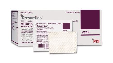 Prevantics Swab Pad CHG 3.15%/Isopropanol 70%