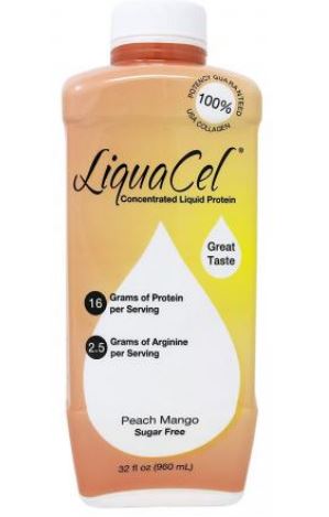 Liquacel Protein Peach Mango 32oz Bottle