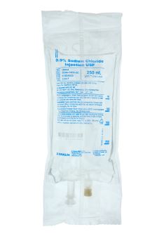 IV Injection Solution Sodium Chloride 0.9% 250mL Plastic Injection Container Ea