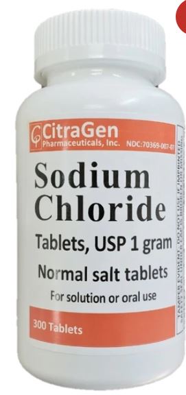 Sodium Chloride Tablets 1g 300/bt