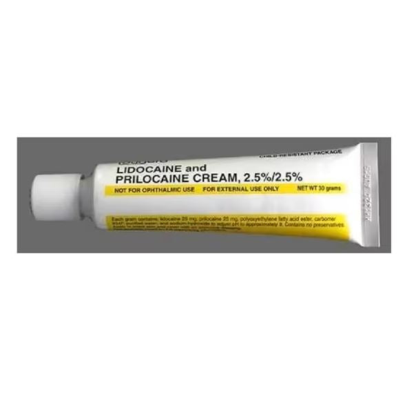 Lidocaine Prilocaine Topical Cream 2.5%/2.5% 30gm Tube