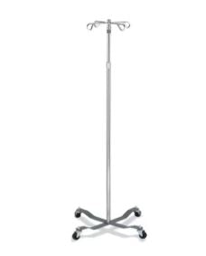 Chrome Four Leg IV Pole